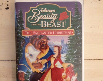 1990's VHS Disney's Beauty and the Beast The Enchanted Christmas