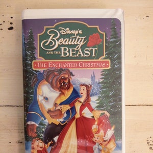 Disney s Beauty and the Beast Enchanted Christmas VHS and Clamshell Case Disney Home Video Cassette Princess Classic Etsy Canada