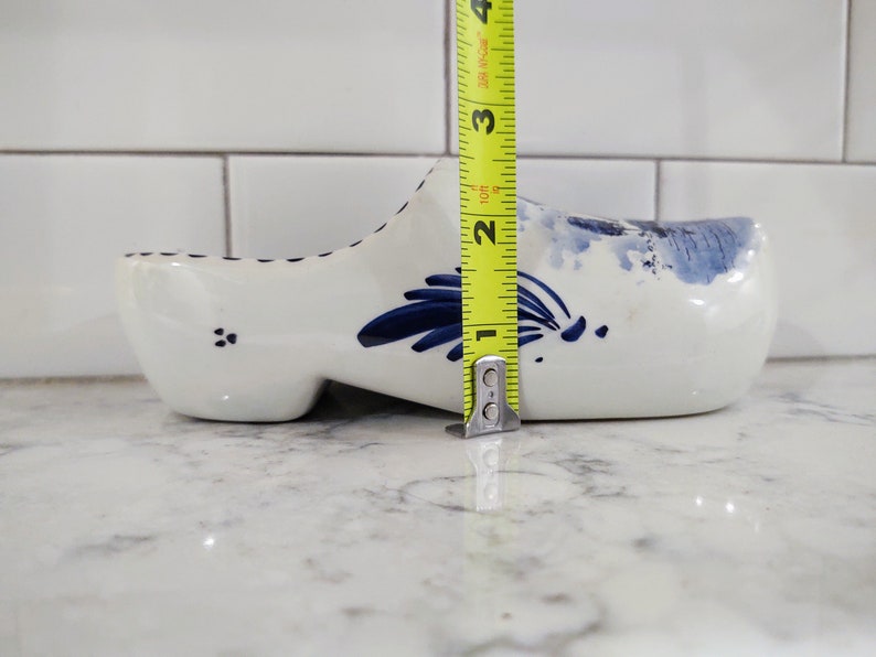 Vintage Handpainted Delft Shoe Garden Décor Planter Wall Hanging Made in Holland image 9