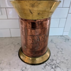 Vintage 5-Kan Large Metal Scuttle with Patina