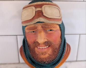 Vintage 1986 "Arctic Explorer" collectible chalkware wall plaque by Legend Products Made in England