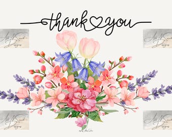 Floral Thank You Card