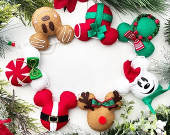 Christmas Icons Disney Garland, Mickey garland & Minnie Garland