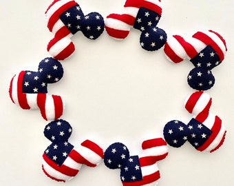 Disney 4th of July Garland, Independence Garland, Disney Garland, Felt Garland, Disney Garland, Mickey Garland, 4th of July, Disney banner