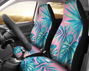 chaqlin 2pcs Car Headrest Cover Indian Elephant Print Head Rest Cover,Universal Fit Most Car Van Truck