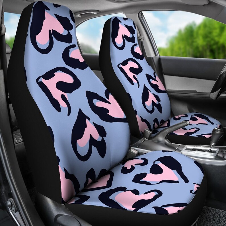 Pink & Purple Hearts Car Seat Covers Stylish Modern Design Etsy