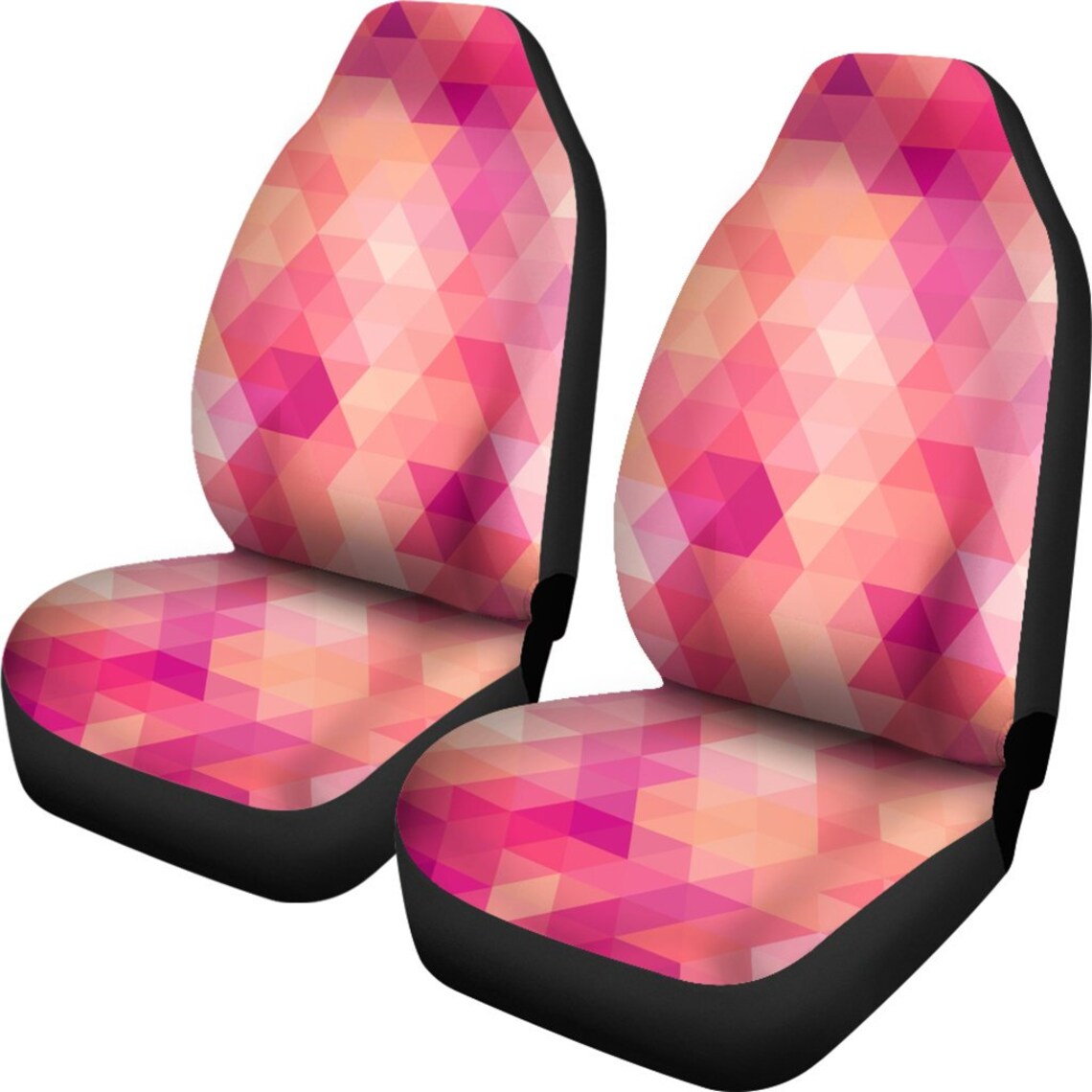 Pink Abstract Car Seat Covers Custom Seat Covers Pair of 2 Etsy