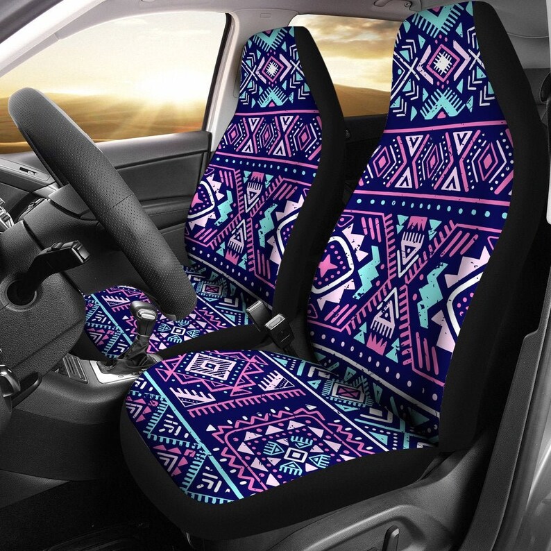 Colorful Aztec Car Seat Covers Custom Seat Covers Pair of 2 Etsy