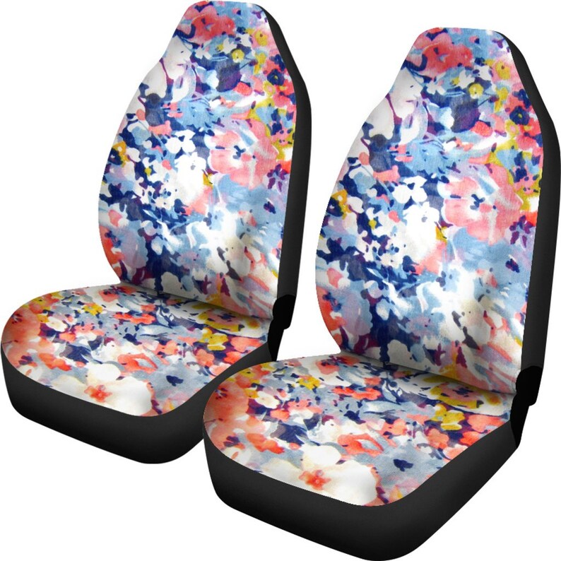 Colorful Fun Floral Car Seat Covers Custom Seat Covers
