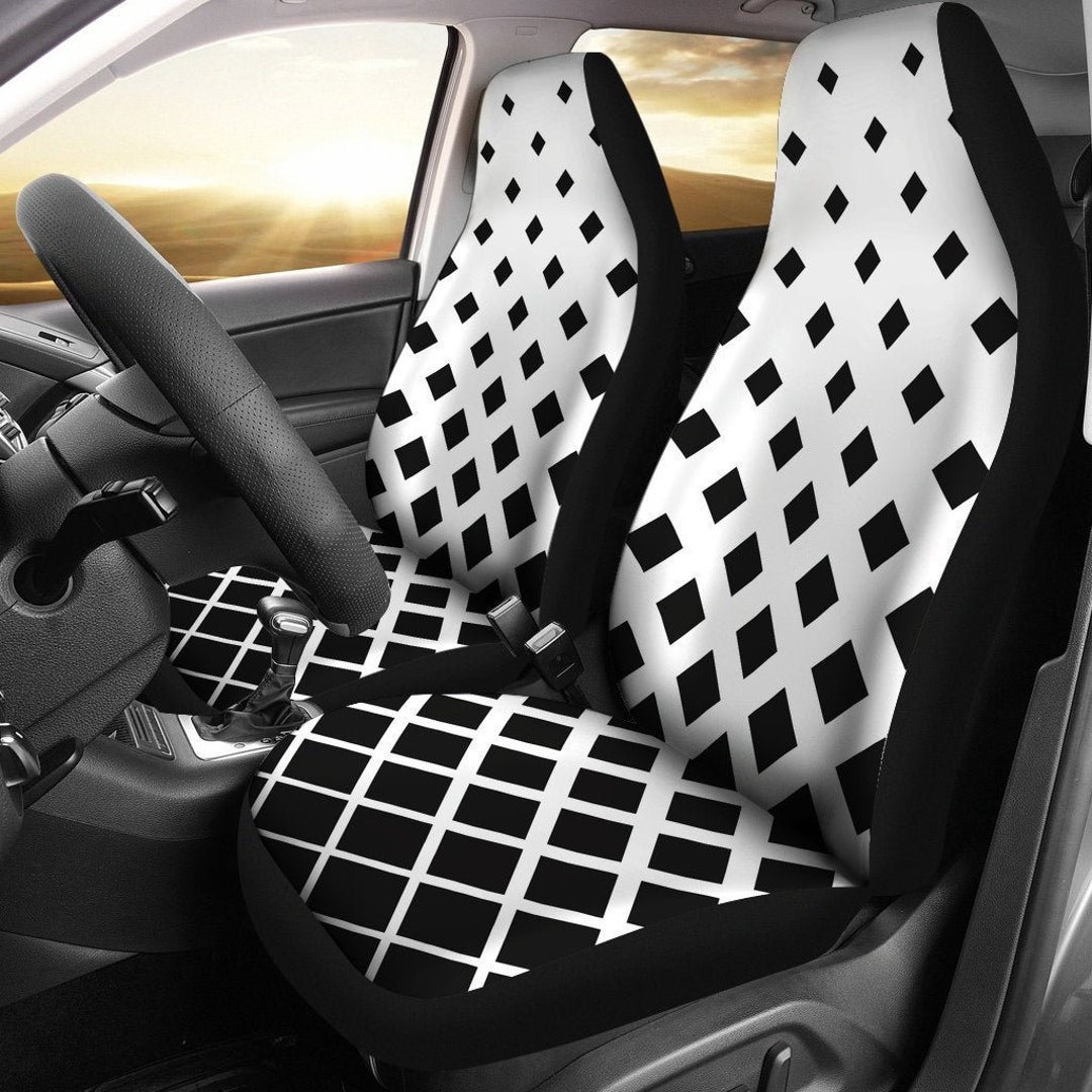 Dotted Stylish Car Seat Covers Custom Seat Covers Pair of 2 Etsy