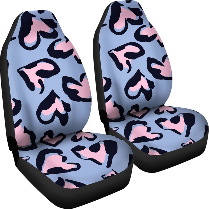Pink & Purple Hearts Car Seat Covers Stylish Modern Design Etsy