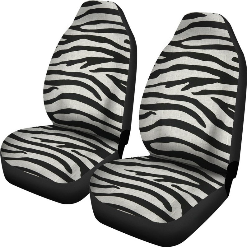 Zebra Stylish Car Seat Covers Custom Seat Covers Pair of 2 Etsy
