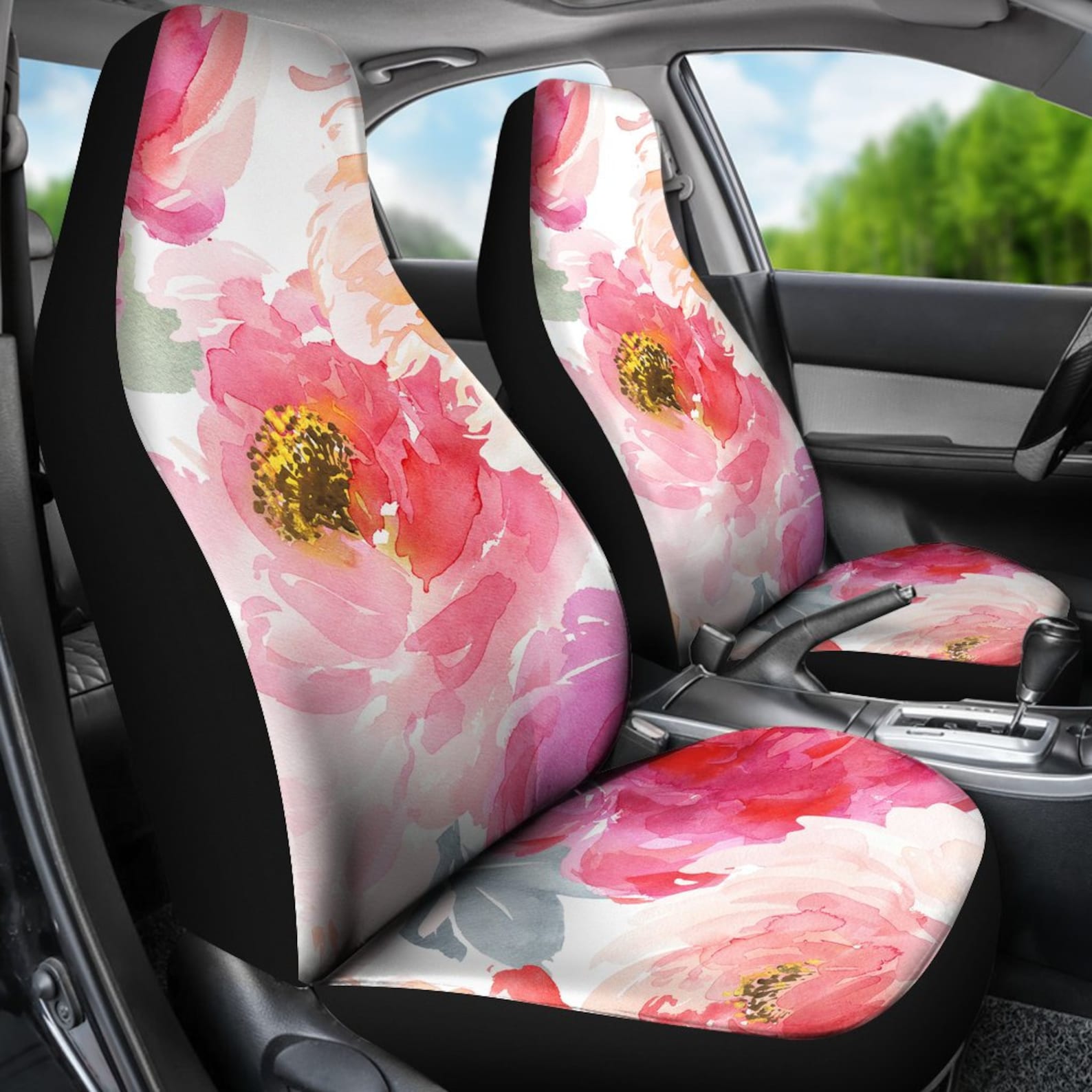 Colorful Floral Car Seat Covers Stylish Design Custom Seat Etsy Canada