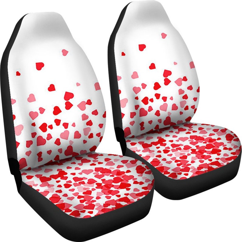 Red Hearts Car Seat Covers Stylish Modern Design Custom Seat Etsy