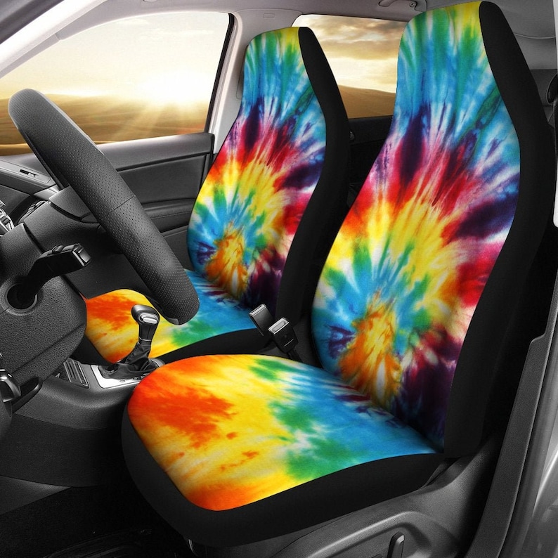 Colorful Hippie Tie Dye Car Seat Covers Custom Seat Covers Etsy Sweden