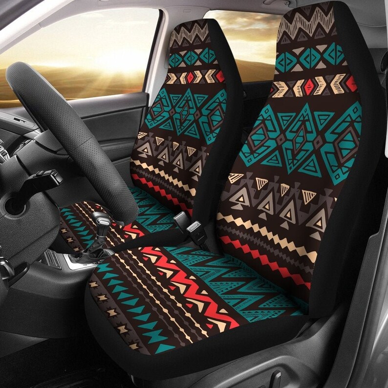 Colorful Aztec Design Car Seat Covers Custom Seat Covers Etsy