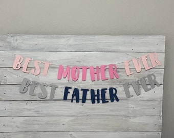 Mother/Father Ever Cardstock Banner - Party Photo Prop