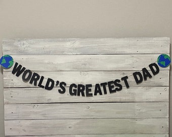 World's Greatest Dad Banner - Father's Day Cardstock Decoration