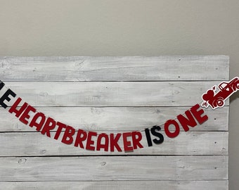 Bannière Heartbreaker ONE : décoration de fête pour le 1er anniversaire de la Saint-Valentin