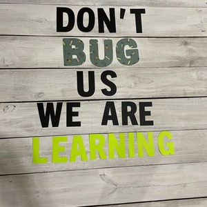 Don’t BUG Us We Are Learning Bulletin Board-Classroom Decor-BUG Classroom Theme- Insect Classroom Theme-Teacher Bulletin Board