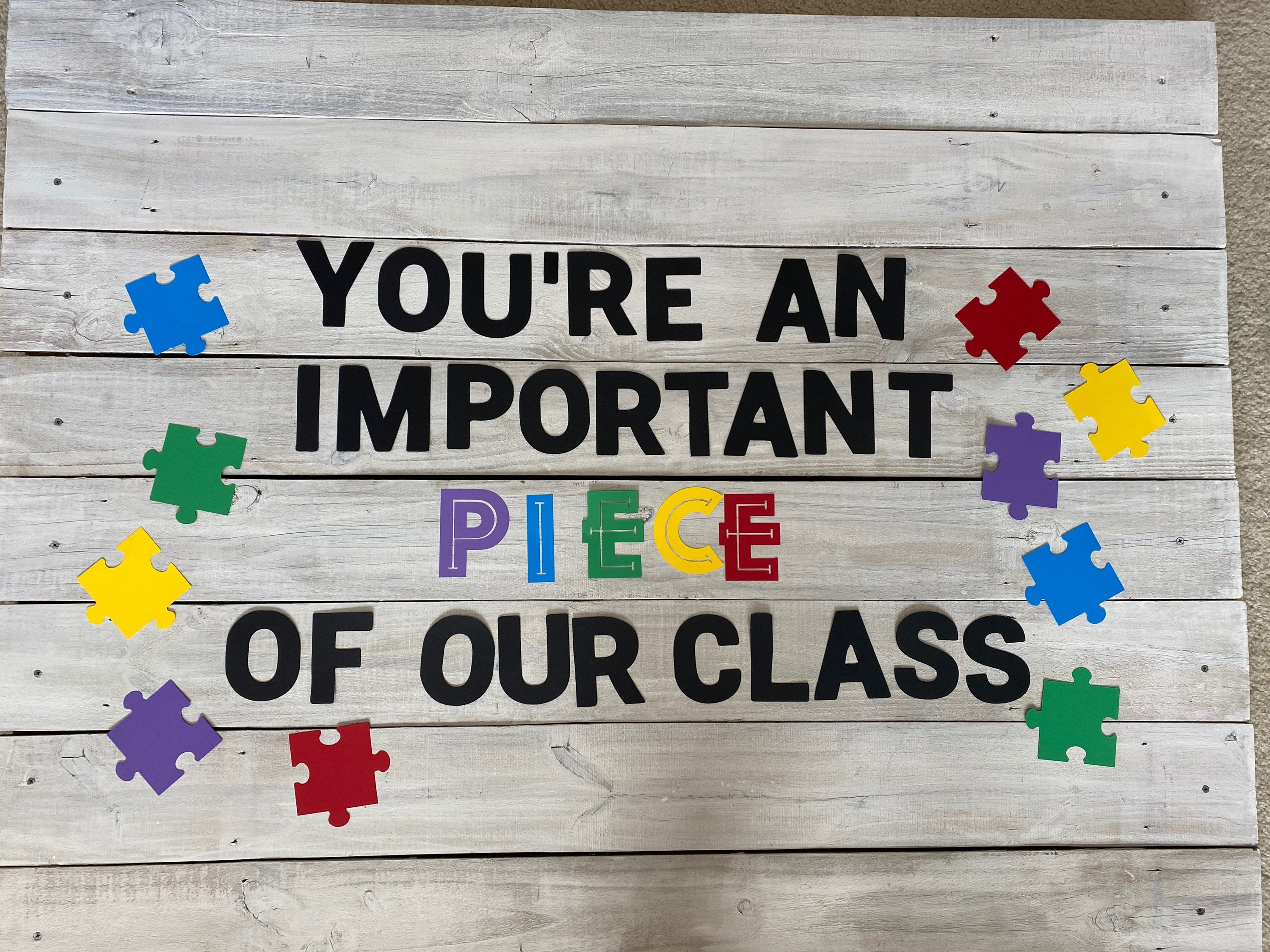 Youre an Important Piece of Our Class Bulletin Board Decor Etsy