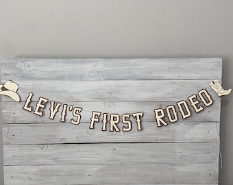 First Rodeo Birthday Banner: Wild West Cowboy Party Decor