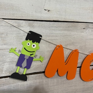 Monster Mash Banner - Halloween Banner - Frankenstein Banner - Halloween Decor - Halloween Party - Monster Banner - Happy Halloween