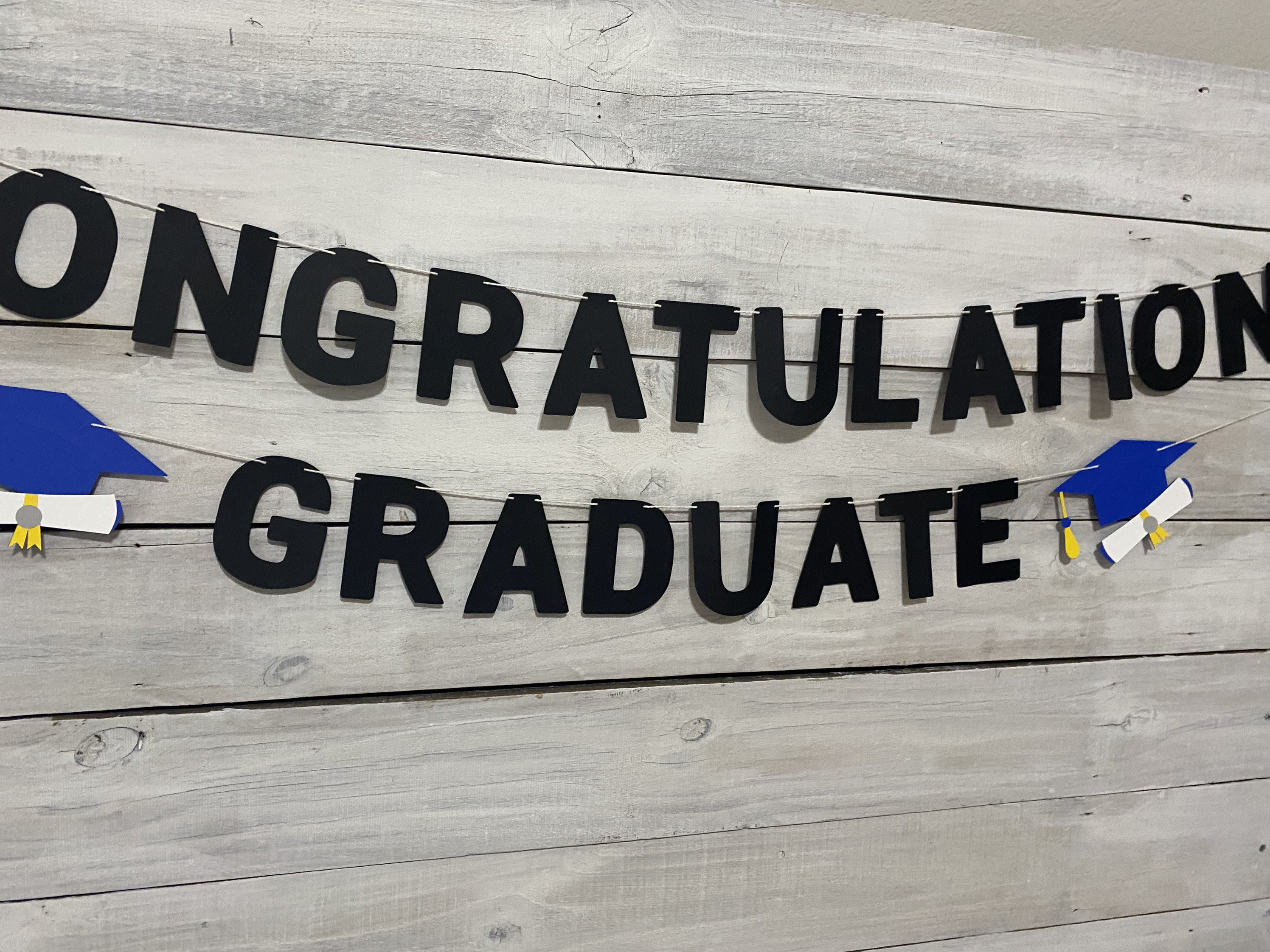 Customized Congratulations Graduate Banner Graduation Decor Etsy