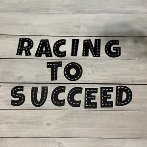 Racing to Suceed Bulletin Board-Bulletin Board Decor-Classroom Decor-Racing Classroom Theme- Race car Classroom Theme-Teacher Bulletin Board