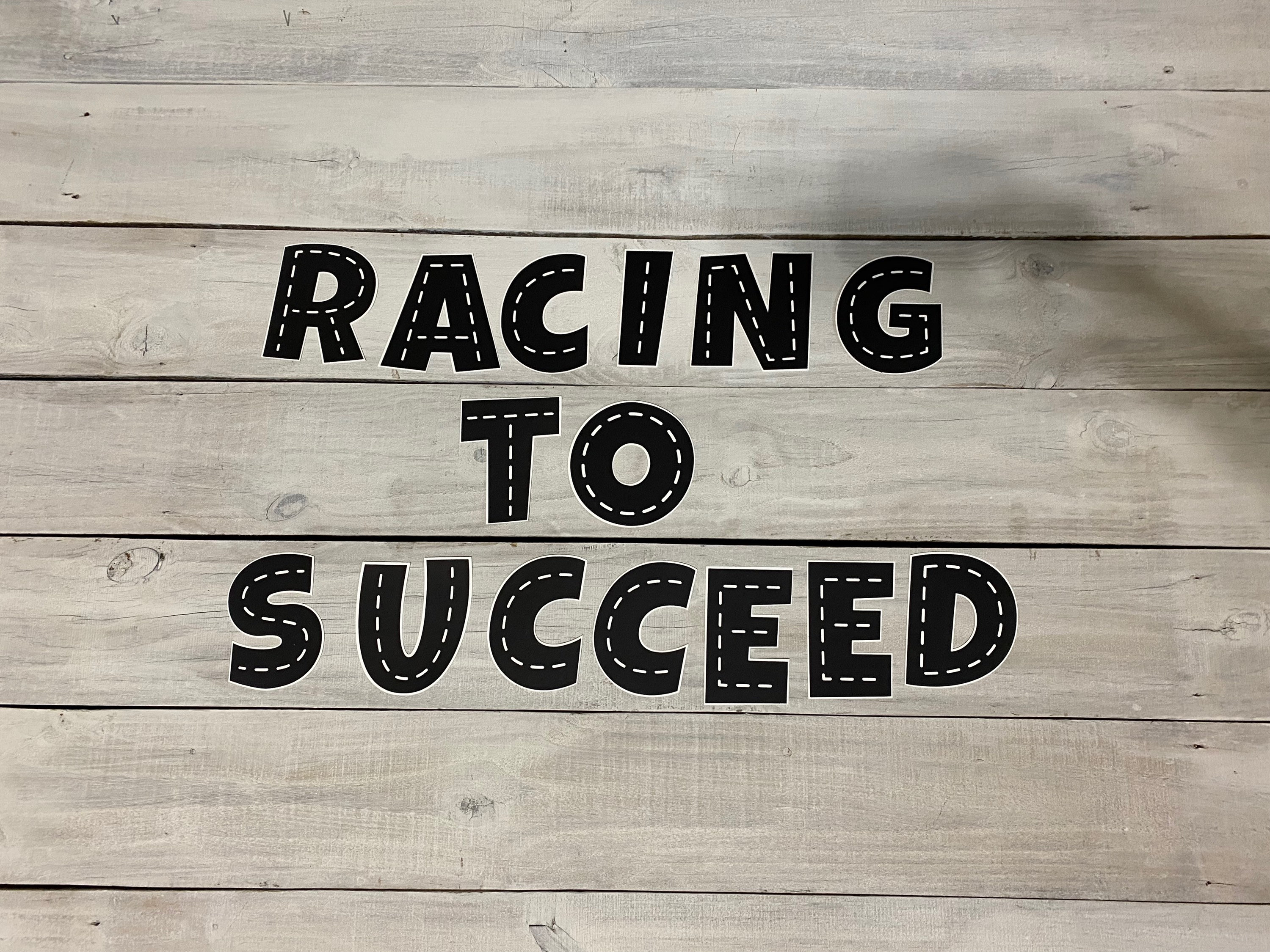 Racing to Succeed Bulletin Board Letters: Race Car Classroom Decor - Etsy