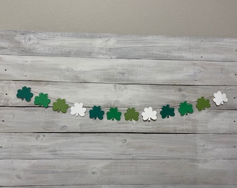 Shamrock banner - Ombré green shamrock banner - St. Patrick’s Day Banner - St. Patrick’s Day Decor