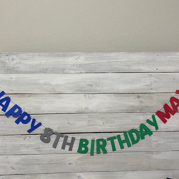 Mountain Bike Birthday Banner - Customizable Biking banner - Outdoor Adventure Birthday Banner