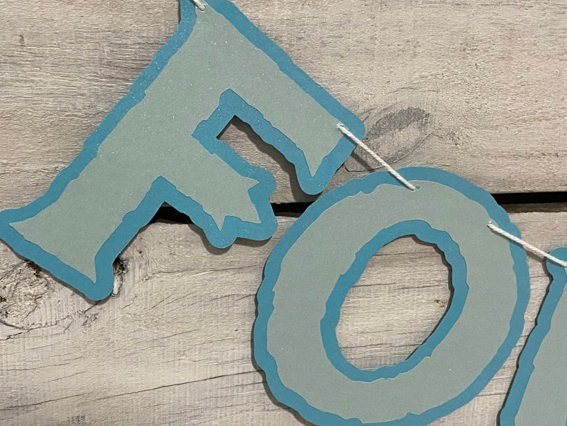 Happy FOURzen Birthday Banner: Winter Princess 4th Birthday Decor image 3