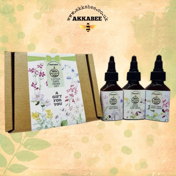 Little hand cream set / A gift for you / 3x 35ml /Natural  & Vegan
