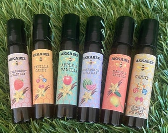 Fruity & Vanilla Perfume Oils~ 10ml ~ 100% Natural Organic Ingredients ~ vegan perfume oils