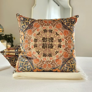 May Morris Velvet Pillow: Fig & Leaf Arts and Crafts Throw
