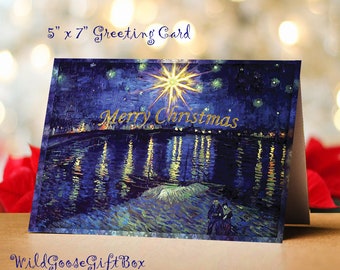 Van Gogh Christmas Card Set: Starry Night Over the Rhone
