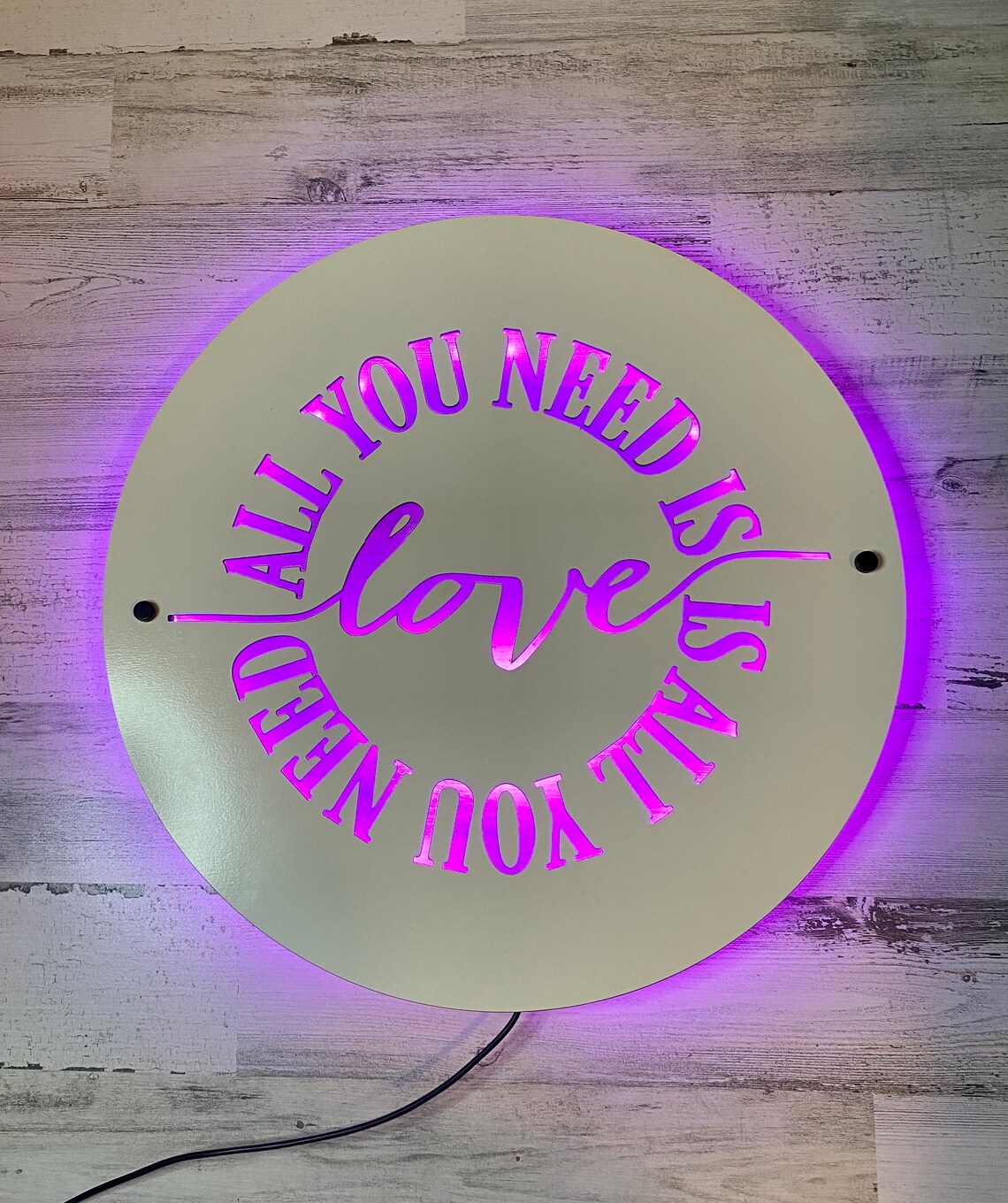Backlit LED Sign Love is All You Need Wedding Sign Home Decor Etsy