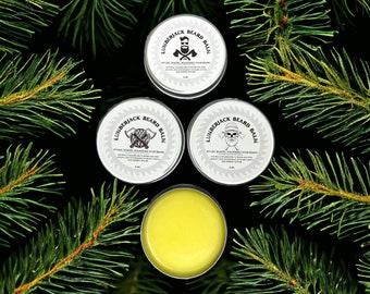 Organic Lumberjack Beard Balm - Masculine Forest Scent- Essential Oils Beard Balm - Natural Ingredients -Manly Needs