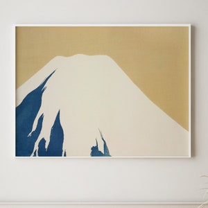 Mount Fuji by Kamisaka Sekka - Japanese Vintage Poster Print, museum quality, wood cutting, print size DIN A4 to DIN A0