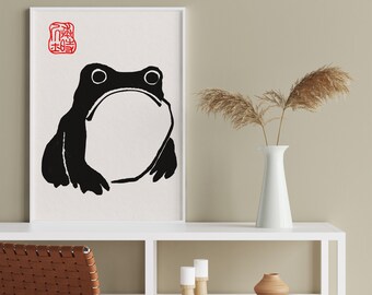 The Grumpy Toad by Matsumoto Hoji, Japan Poster, Vintage Print