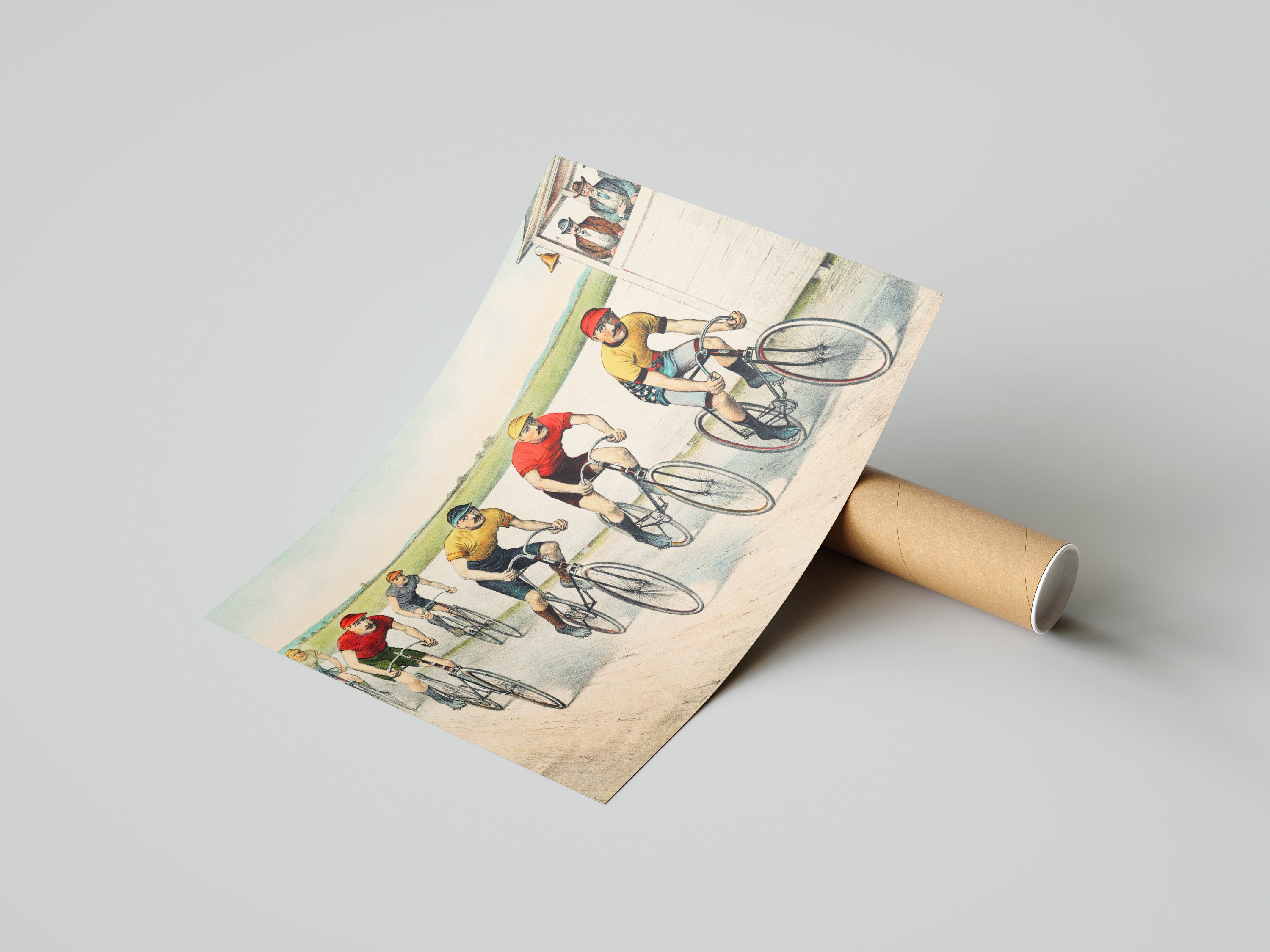 Vintage Poster Racing Bicycle Bicycle Race with | Etsy