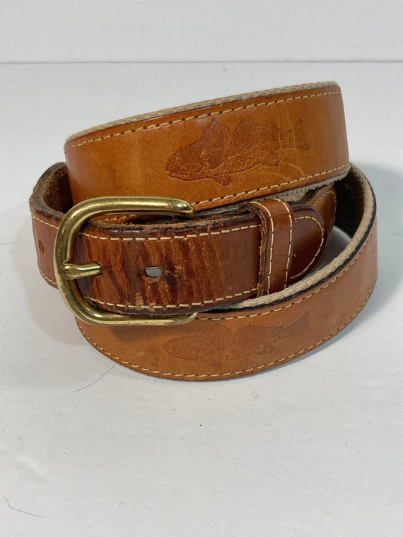 Reef Riders Belt, Size 38 - Solid Brass Buckle - … - image 1