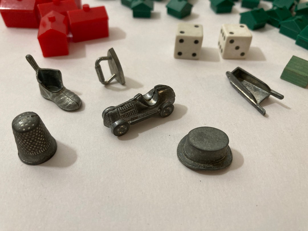Vintage Monopoly Game Pieces Lot of 53 Items _ Wheelbarrow Etsy