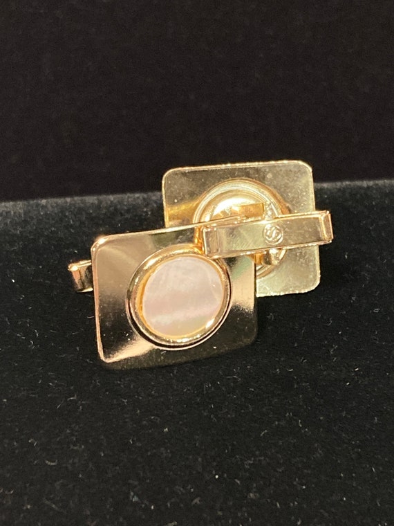 Lot of Mother of Pearl Cufflinks and Pin - Swank … - image 4