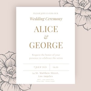Wedding Invitation Template, We Help Edit, Wedding Invite, Wedding Invitation Digital, Wedding Ecard, , Smartphone Invite, Digital Invite