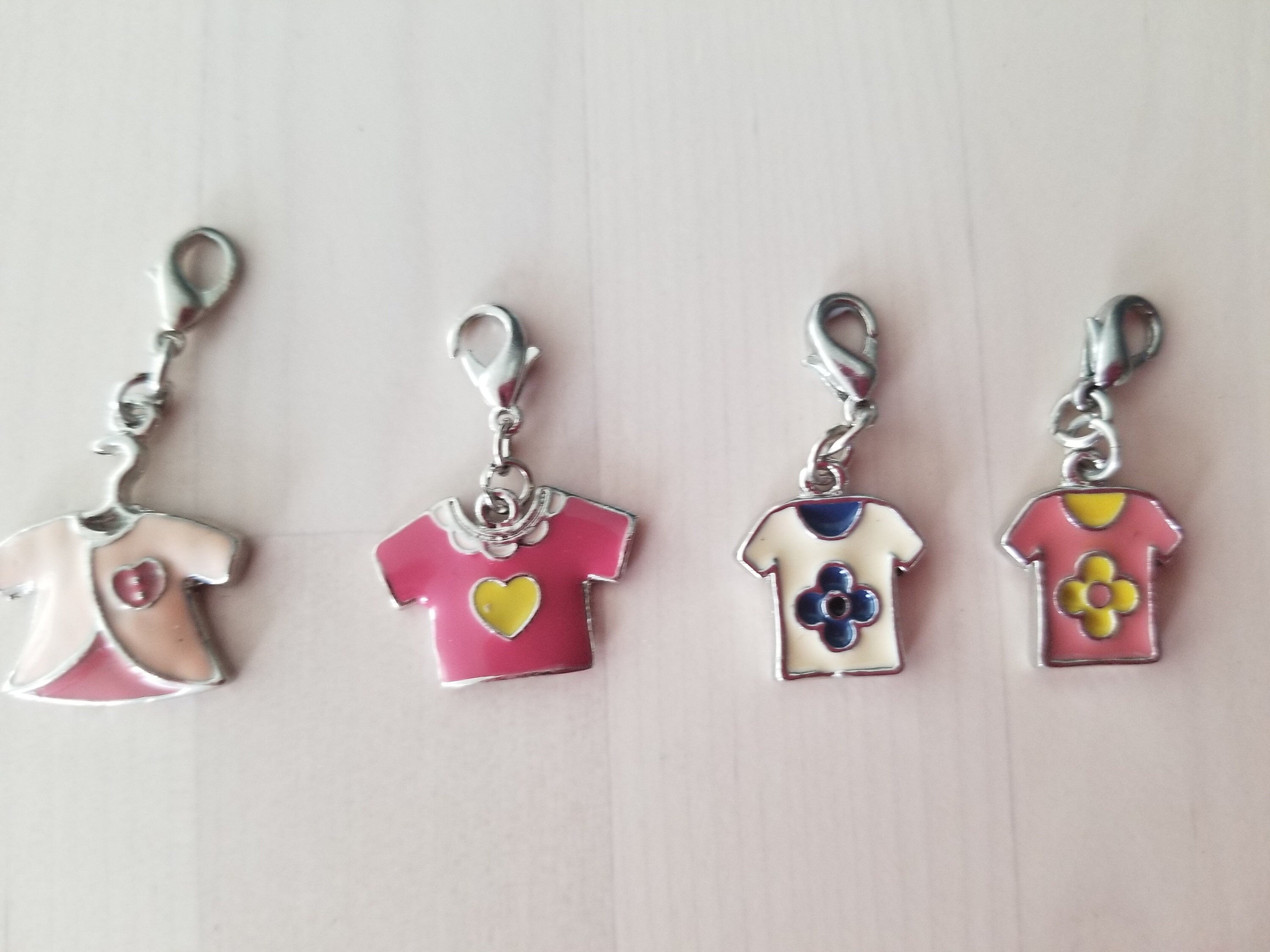 A Set of 4 Clothing Charms Personalized Charms Wine Charms Etsy Canada