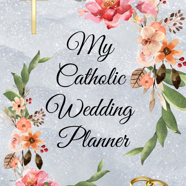 Catholic Wedding Planner Printable, Printable Wedding Planner, Wedding Binder, Catholic Wedding Planning, Gift for bride, Bridal Shower gift