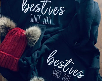 Besties- Mommy and Me sweatshirts-free personalization