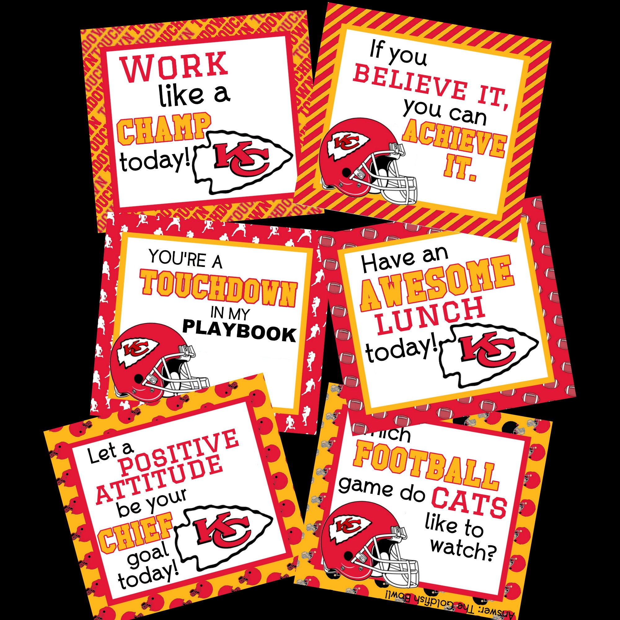 BUY 2 GET 1 FREE Chiefs Football Lunch Box Encouraging School Etsy
